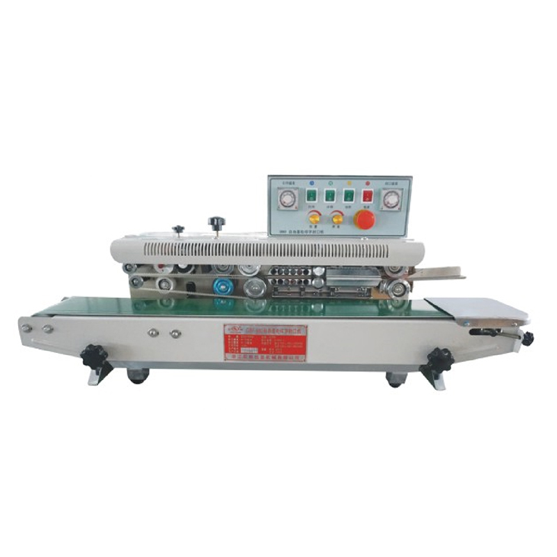 Горизонтальний безперервний автоматичний конвеєрний ущільнювач для герметизації мішків з харчовими цукерками